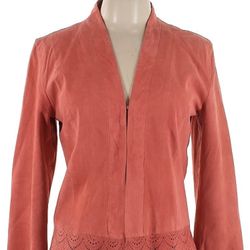 Super Cute Bagatelle Suede Leather Jacket, Size Large