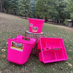 Hot Pink Horse Buckets 