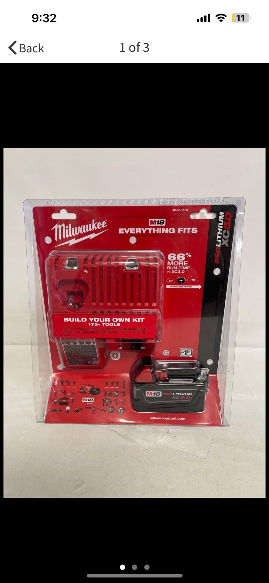 Milwaukee M18 XC5.0 Battery