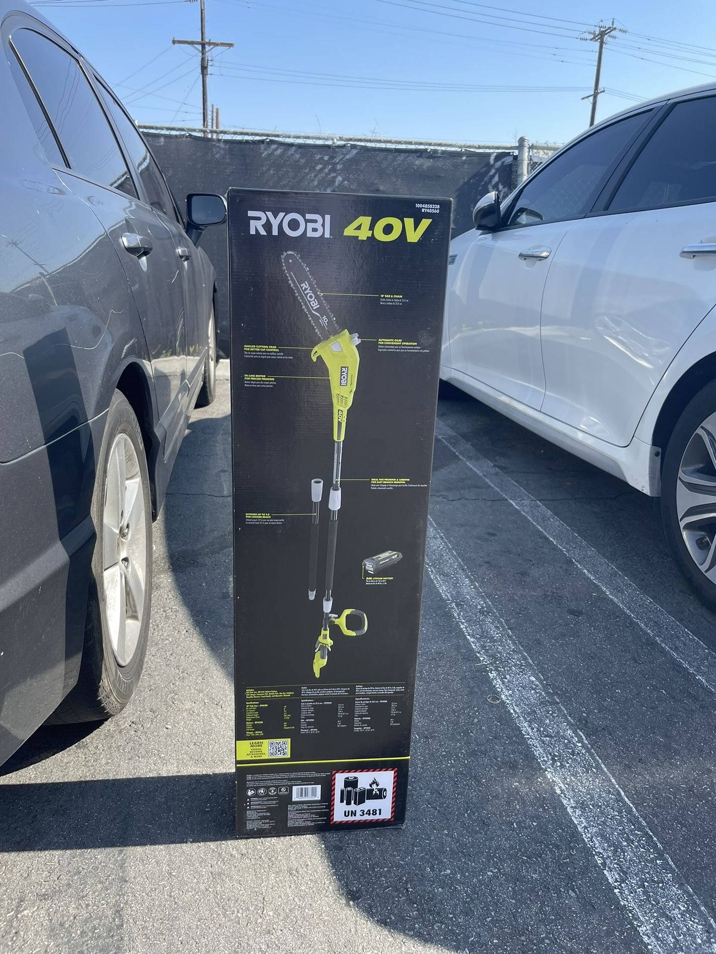 40V 10 in. Cordless Battery Pole Saw with 2.0 Ah Battery and Charger