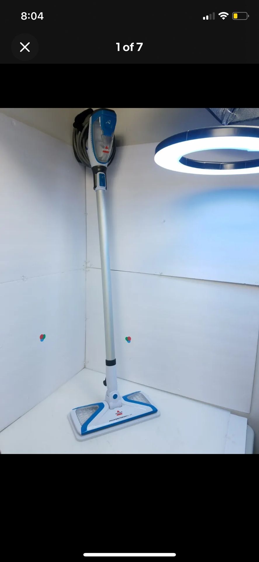 Bissell 2075A Powerfresh Slim Steam Mop - White/Blue Tested No Accessories