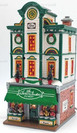 Department 56 The Secret Garden Florist Snow Village #54885 w Sign Light & Box