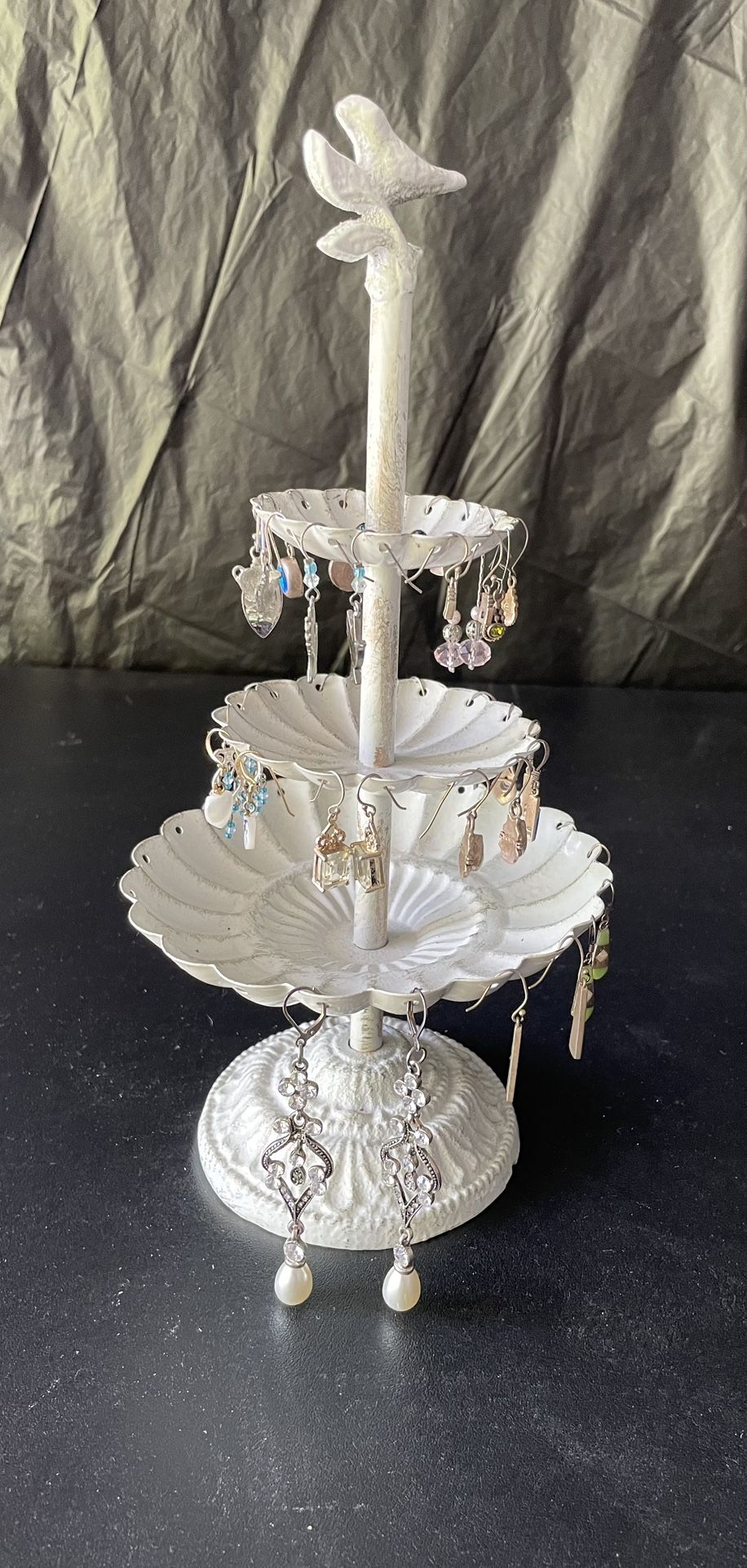 Vintage Earring Stand With Earrings
