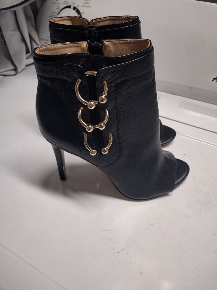 Katy Perry Black Bootie Peep Toe Heels