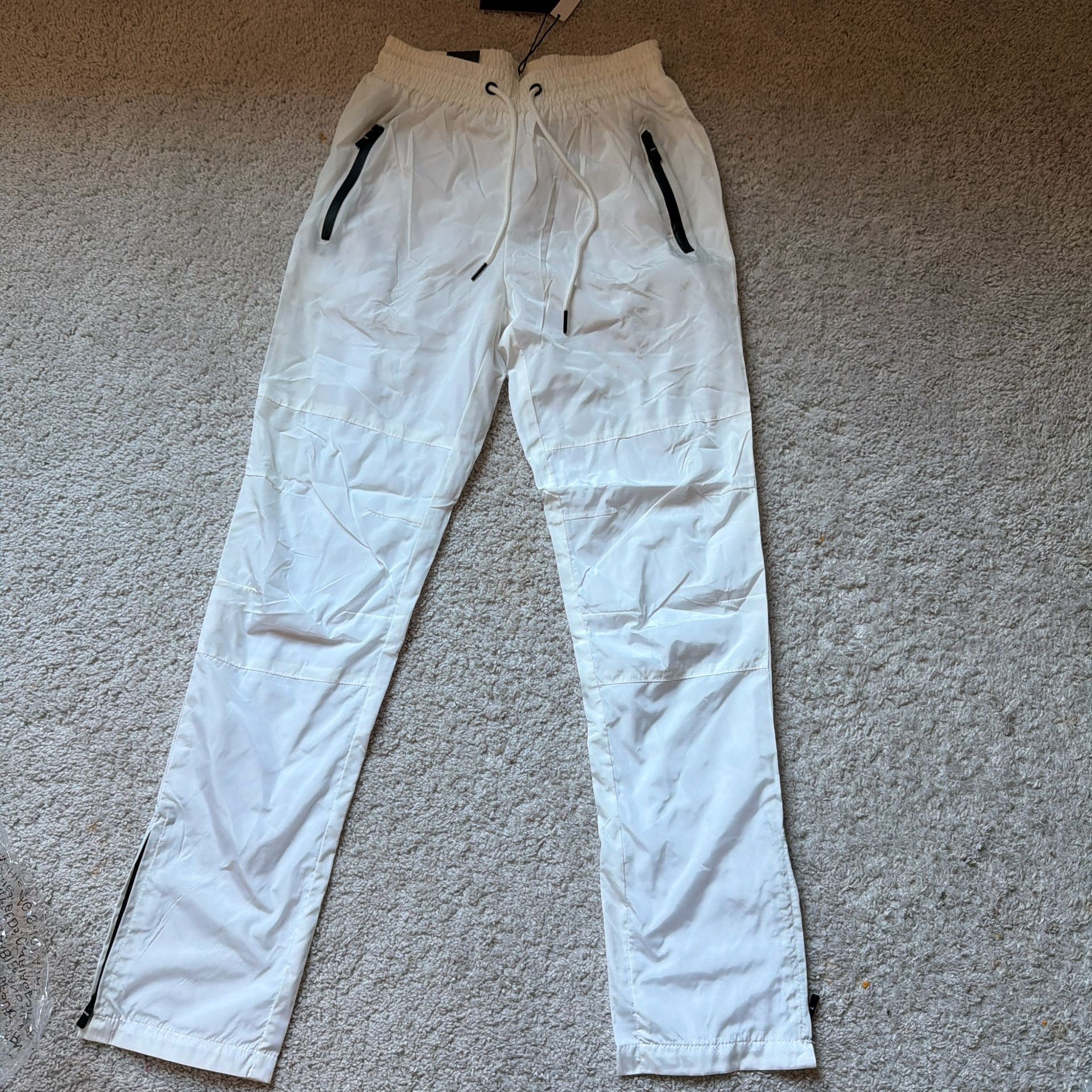 WHITE TRACKSUIT PANTS