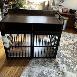 Dog Kennel W Tabletop And Openings 