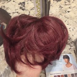 Wig Dashly full wig Red Purple ish new unit 1BG