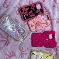 Silicone and fluffy phone cases