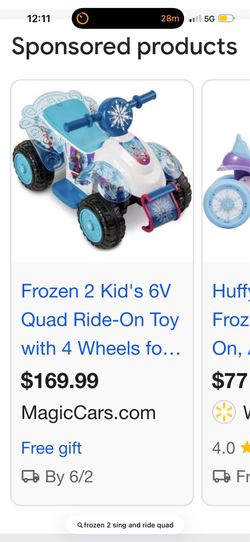 New frozen 2 sing and ride quad never used never put together