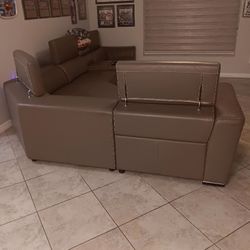 Leather Recliner Sofa