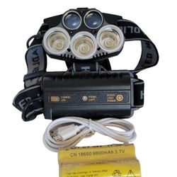 UltraFire 5-LED Light: 5 Modes, Flashing, RGB, Rechargeable, Waterproof, Adjustable