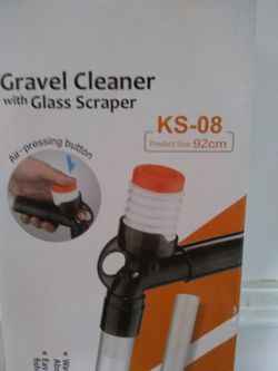 Aquarium Tank Gravel Cleaner with Glass Scraper