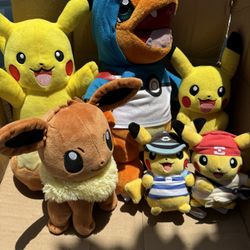 Pokemon Plush Lot of 6 Pikachus 