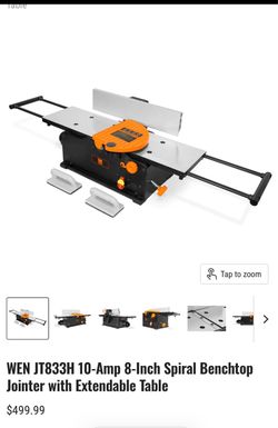 WEN JT833H 10-Amp 8-Inch Spiral Benchtop Jointer with Extendable Table brand new sealed box