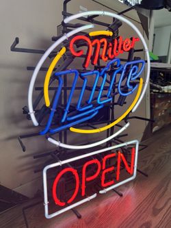 Neon Miller Lite Open 