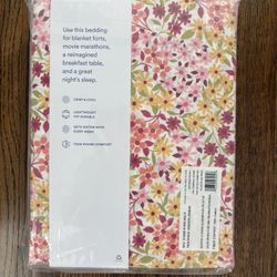 $175 NEW! The Company Store KING Sunshine & Blooms Floral Duvet Comforter Cover