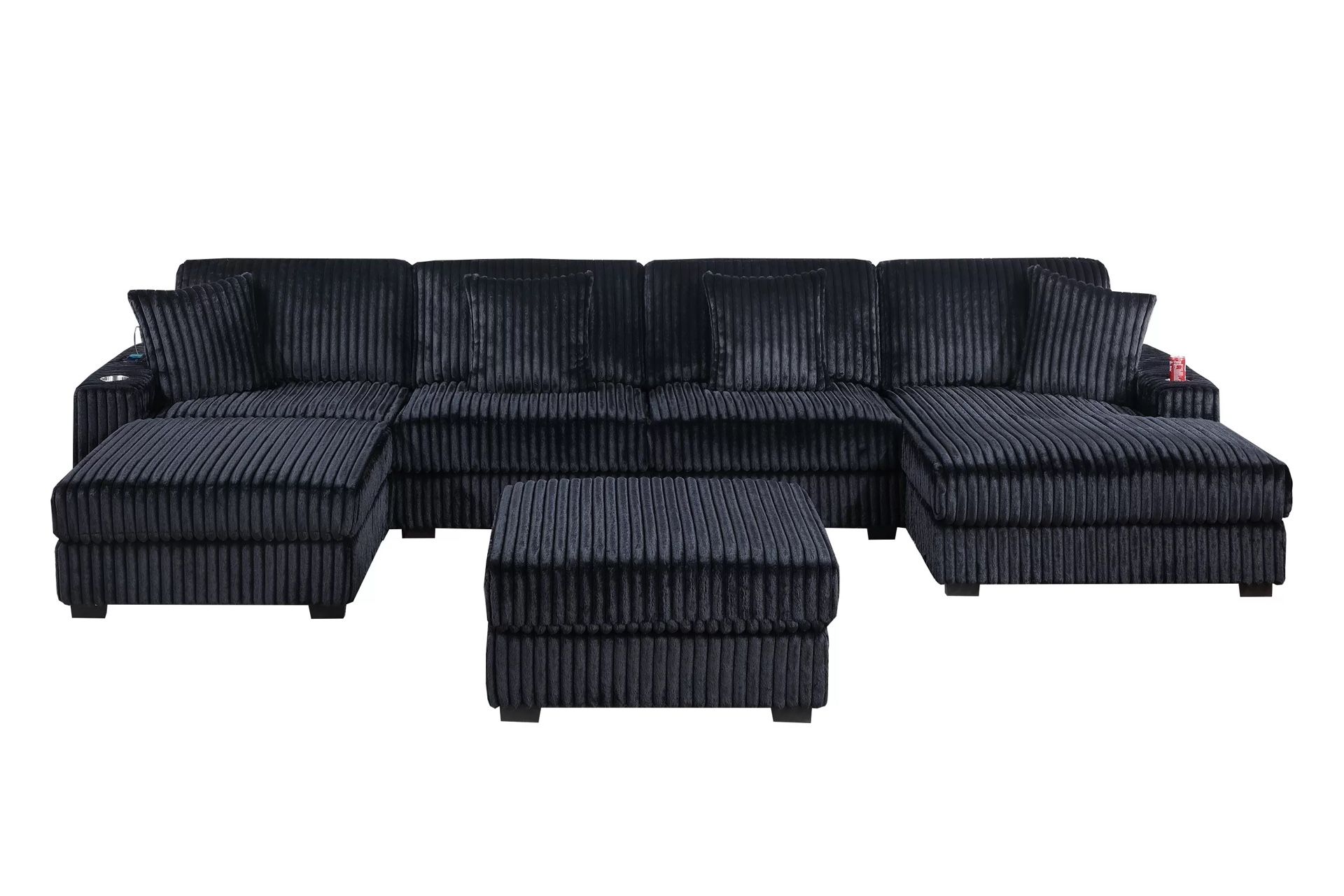 New  Large 6 Piece Modular Sectional Couch! USB and Cup Holders! Free Delivery 🚚!