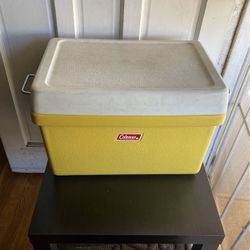 Vintage 70’s Coleman Yellow Cooler 