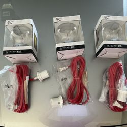 3 New Lights With Electric Cords