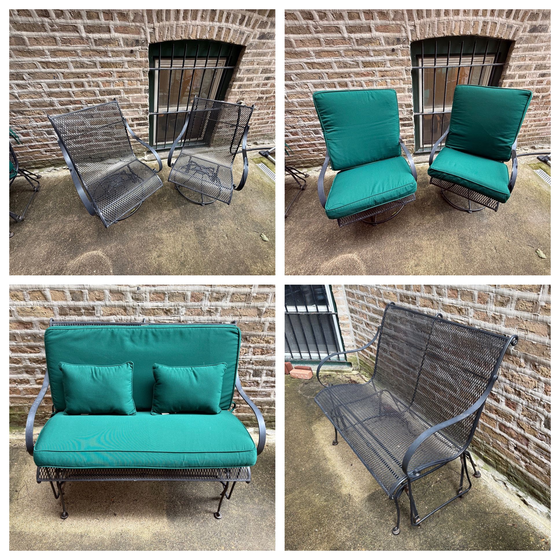 4 Piece Woodard Wrought Iron Patio Set
