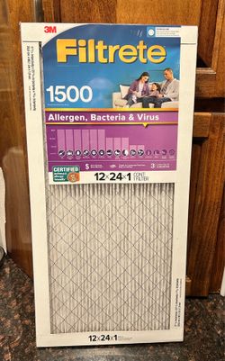 Filtrete 1500 12x24x1 allergen air filter