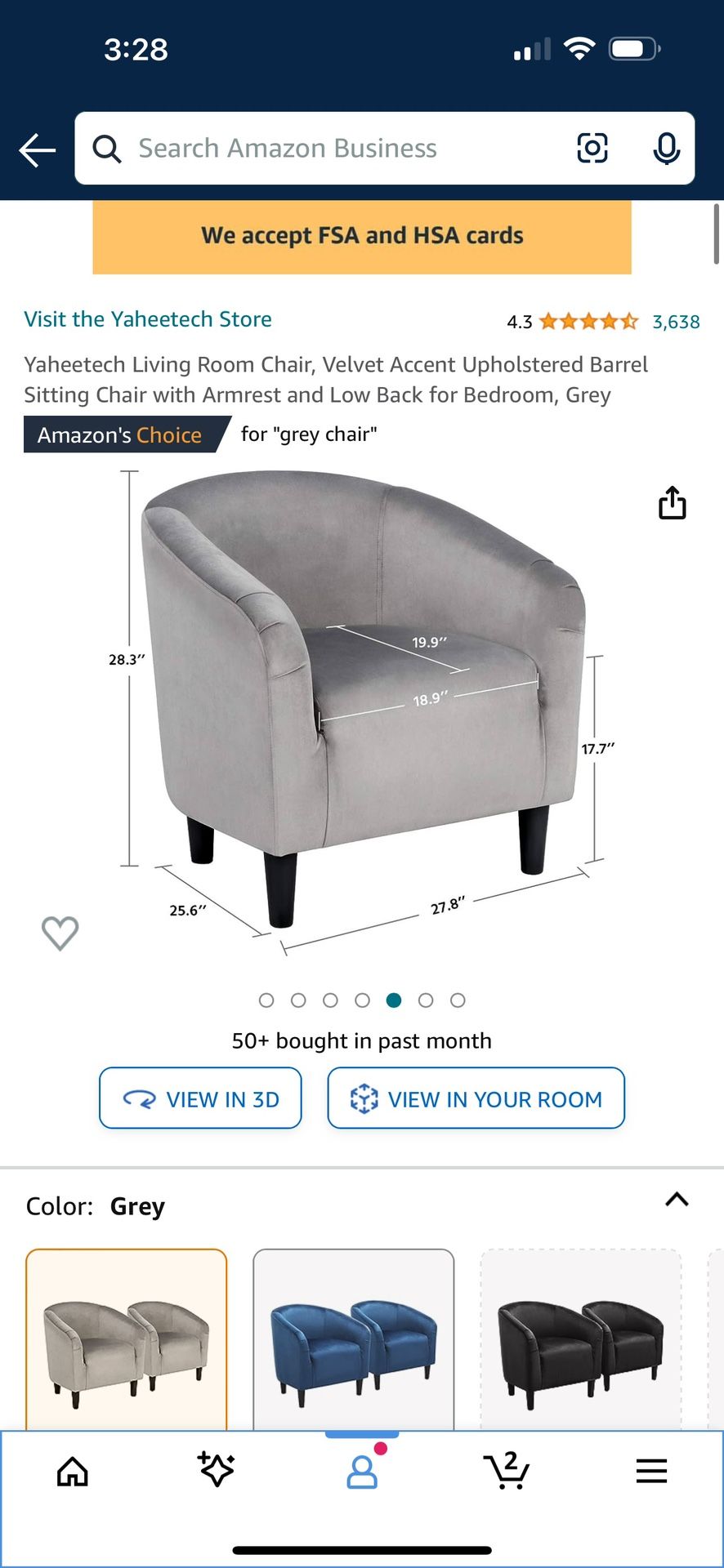 Velvet Accent Barrel Sitting Chair.