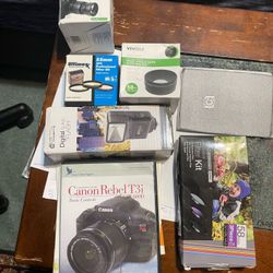Canon Camera Bundle (Lens, Flash…etc)