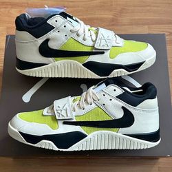JORDAN JUMPMAN JACK TRAVIS SCOTT  BRIGHT CACTUS SZ 9 MENS/ 10.5 WOMENS WITH RECEIPT