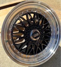 Brand New 19” Staggered BBS Style Black Mesh 5x114.3/5x120 All 4 Price Firm