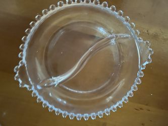 Vintage Hobnail Divided Dish