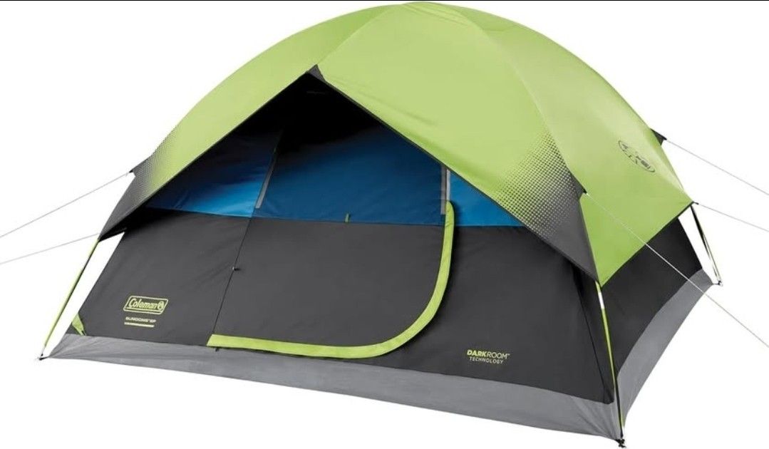 Coleman Sundome Dark Room 6 Person Tent + 2 Tarps