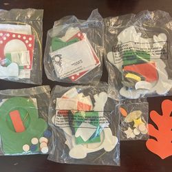 Lot Of Christmas Craft Picture Frame Ornaments