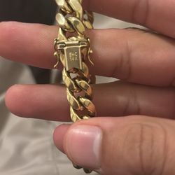 9.5mm 14k Semi-solid Cuban Link Bracket 