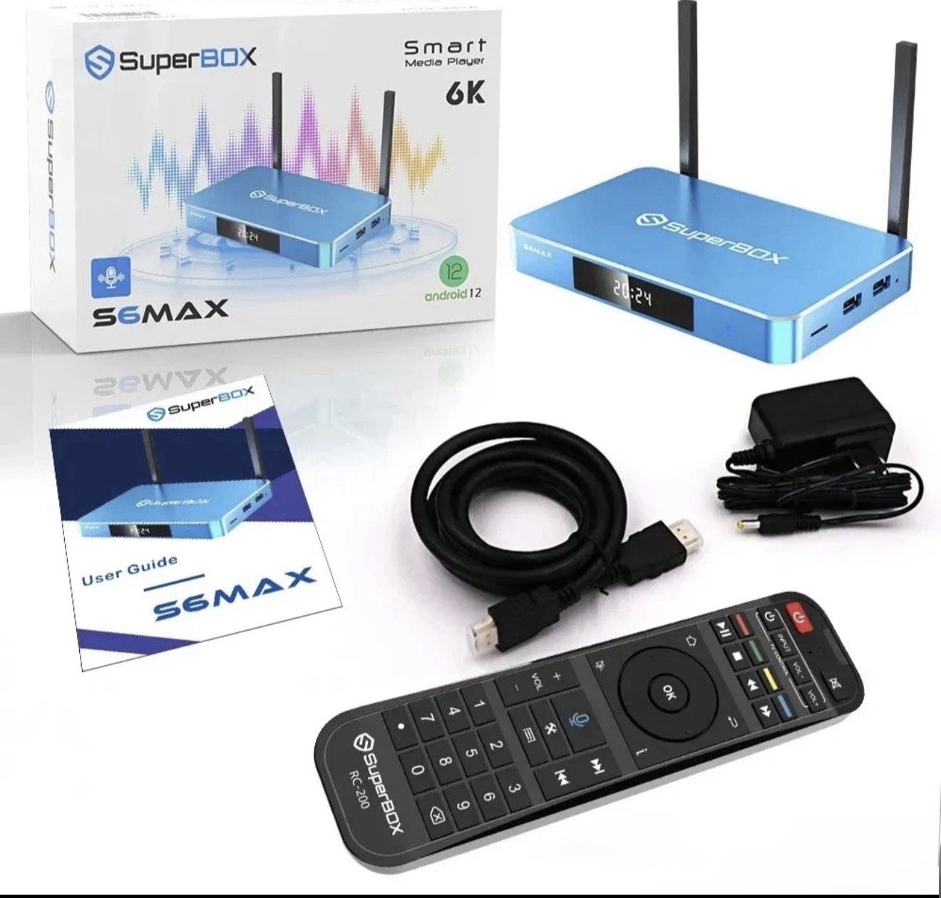SuperBox S6 Max Smart Media Player Android 12 6K 4gb RAM 64gb