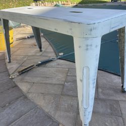 Metal Distressed Bench