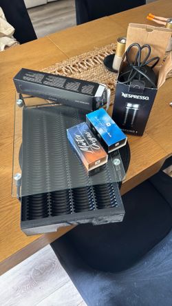 Nespresso organizer + coffee shots + milk accessory aeroccino 3