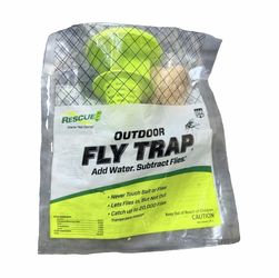 RESCUE! Large Outdoor Fly Trap, Green Disposable Bait Catch Trap 1 Pack