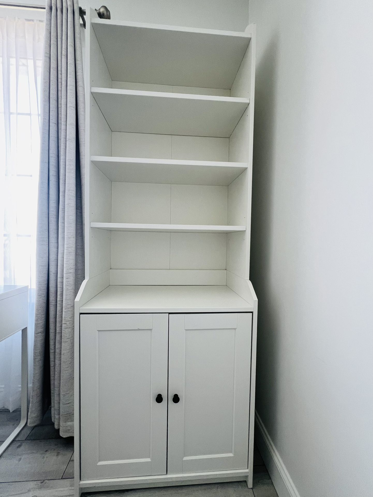 High cabinet with 2 doors, white, 27 1/2x78 3/8