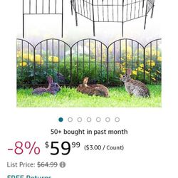 10 Pack Rustproof Garden Fence