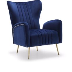 Navy blue armchair