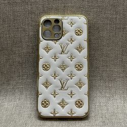 White Gold Monogram Fashion Phone Case