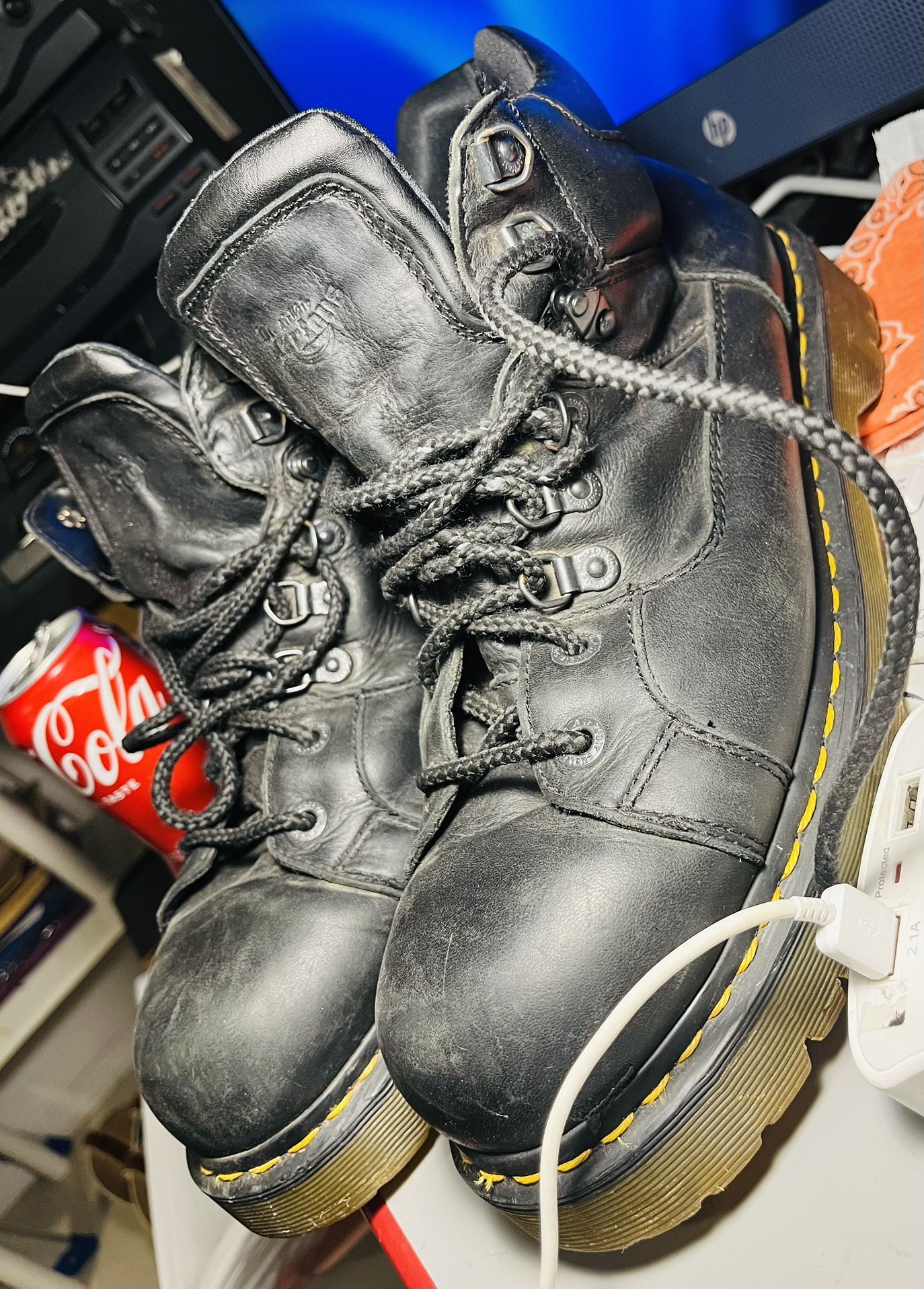 Dr. Martens Black Leather Men's Boots