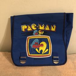 Vintage 1982 Midway Mfg Pac-Man Book Bag Made In Taiwan 