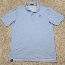 Turtleson Polo Shirt Mens Large Blue Geometric Short Sleeve Pullover Crestwood
