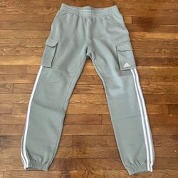 Adidas Light Green Cargo Jogger Pants Youth XL 18 20