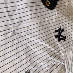 Real authentic throwback game day jersey New York Yankees plus brand new hat