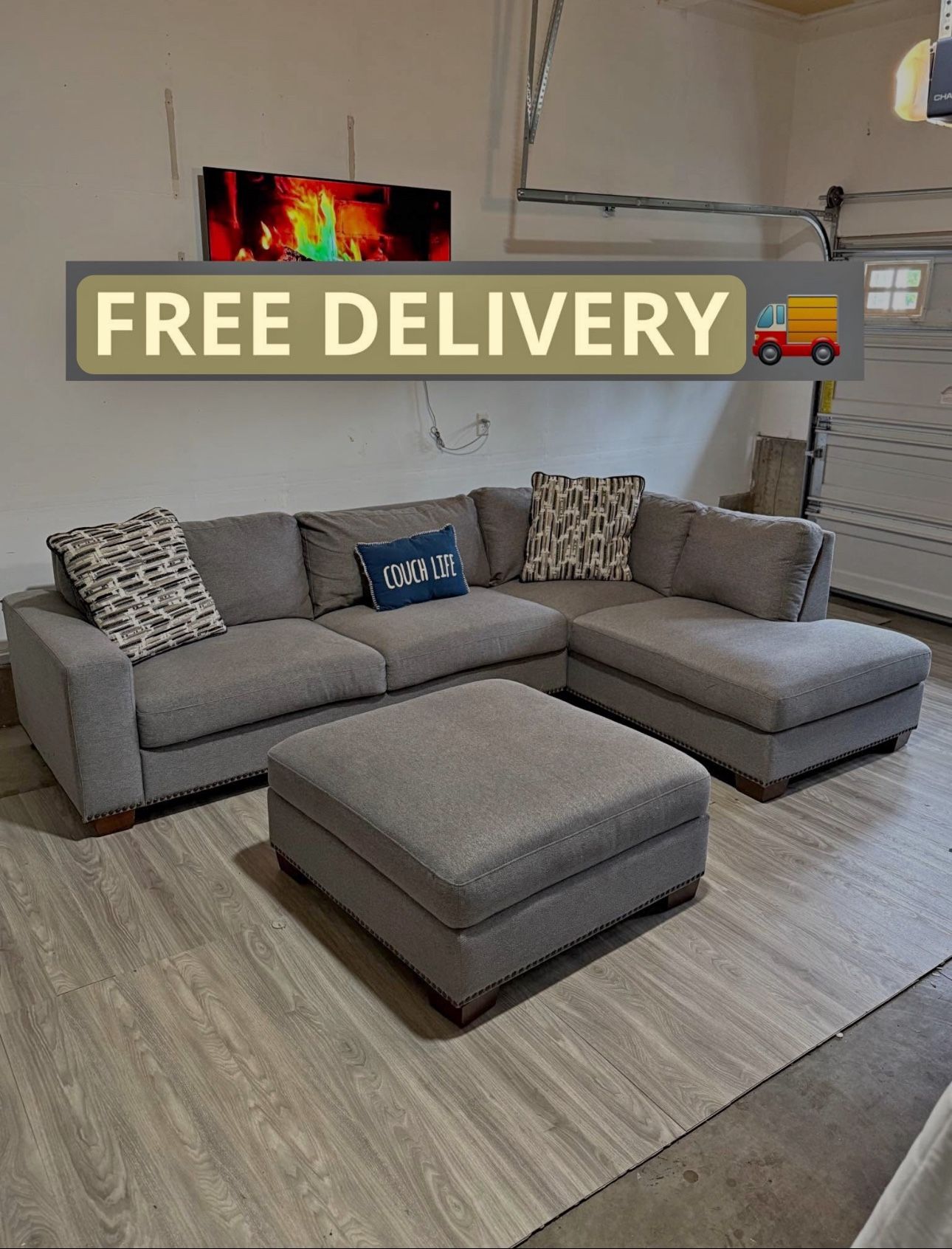 Large Gray Costco Sectional