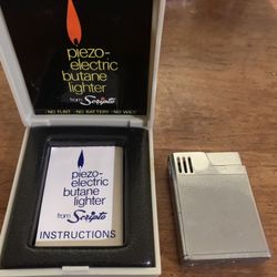Vintage Scripto Piezo Electric Butane Lighter w/case