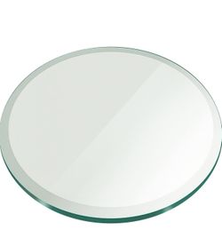 36” Beveled 1/2” Glass Table Top