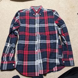J Crew Plaid Gingham Button Down Size XS